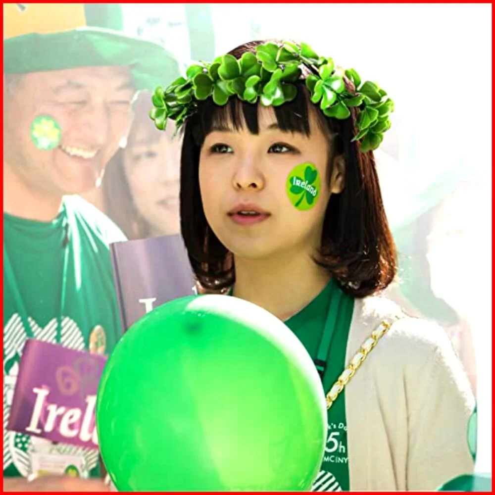 Adjustable Shamrock Headband, Lightweight Wire & Polyester, St. Patrick's Day